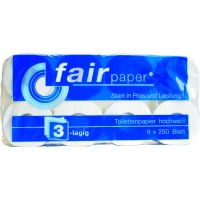 Toilettenpapier 3-lagig Zellstoff weiß   